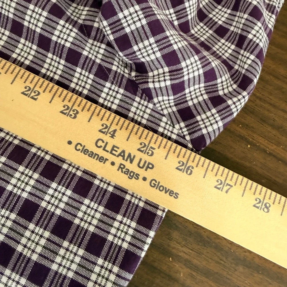 Polo Ralph Lauren Button Down Mens XL Pre-Owned Shirt Purple Plaid Classic Fit‎